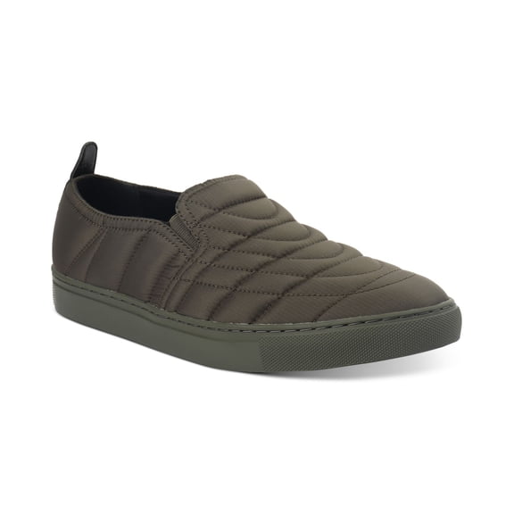 Alfani Men’s Cooper Quilted Slip-On Sneakers Shoes, Dark Green, 8