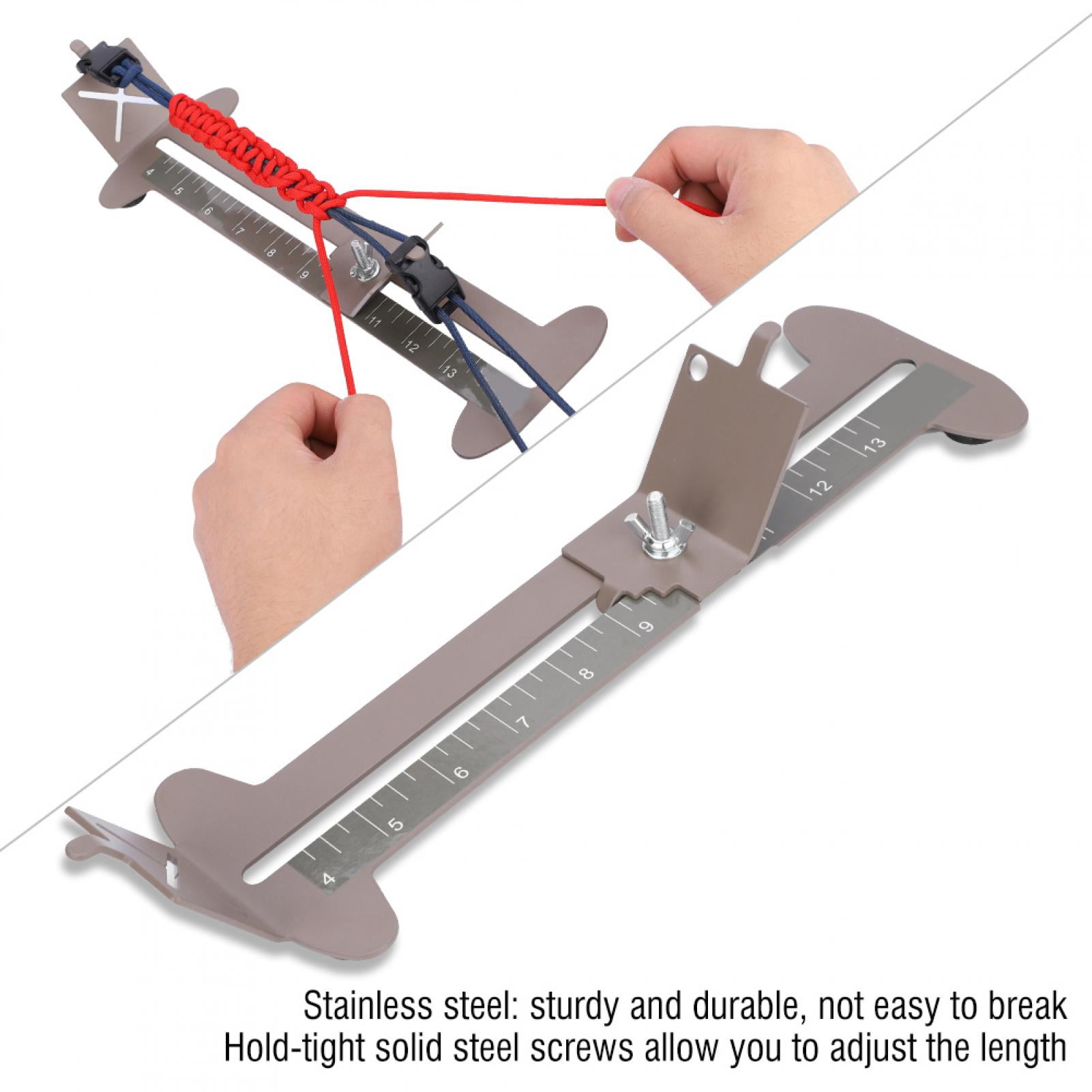Knifun Paracord Jig,Paracord Bracelet Kit and Jig Set Adjustable Steel Frame with Hanks Free Buckles, Bracelet Jig Frame