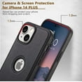 thumbnail image 4 of For Apple iPhone iPhone 14 (6.1'') 2022 Leather Case Thin Flexible Soft Grip Luxury Vgean PU Leather Cover Durable Anti-Scratch Full Phone Cases Compatible with iPhone 14 6.1", 4 of 6
