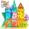 thumbnail image 6 of Joyfy 50PCS Dinosaur Magnetic Building Tiles Set for Kids, Dinosaur Set with 5 Cute Dinosaur, 3D Educational STEM Toy for Boys Girls 3-8, Preschool Kidergarten Learning Toys, 6 of 8