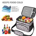 thumbnail image 5 of Pink and Purple Leopard Print Insulated Lunch Box for Women Men, Medium Leakproof Cooler Bag with Adjustable Strap, 10"x6.7"x8", 5 of 5