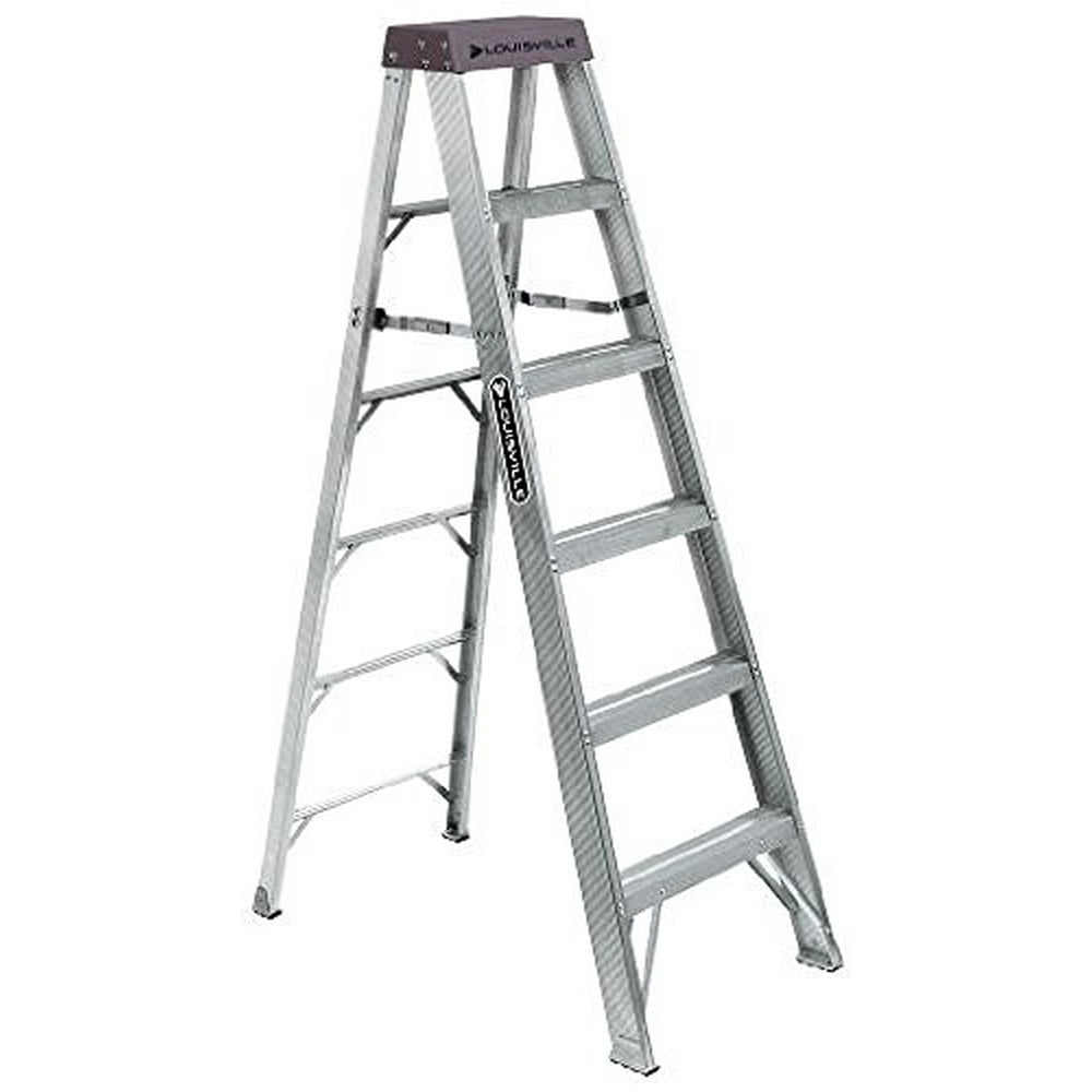 Louisville Ladder 8' Aluminum Step Ladder, 12' Reach, 300 lbs Load Capacity, AS1008 Walmart