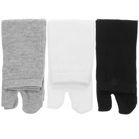 FELTECHELECTR 3 Pairs Tabi Toe Socks for Men and Women with Toe Separation and Comfort