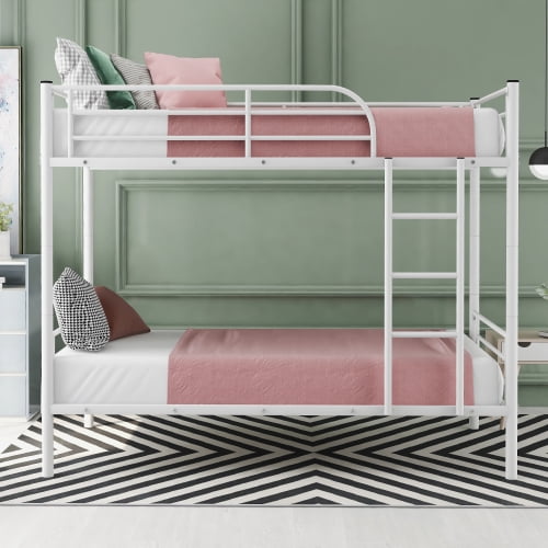 Bunk Bed Twin Over Modern Steel, Bunk Bed Ladder Guard Ikea