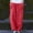 Wine, variant on Juslio Women Pants High Waist with Pockets Elastic,Waist Casual Linen Linen Pants L