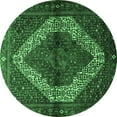 thumbnail image 1 of Ahgly Company Indoor Round Persian Emerald Green Traditional Area Rugs, 4' Round, 1 of 4