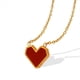 thumbnail image 4 of Collar de acero de titanio con cadena de clavícula de lujo y luz chapado en oro de 18 quilates con forma de corazón retro, accesorios que combinan con todo, joyería para mujer, 4 of 6