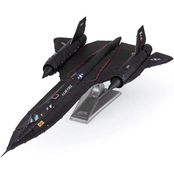 Metal Earth ME1034 Model Kit Lockheed SR71 Blackbird Aircraft United States Air Force Moderate Difficulty Steel Model