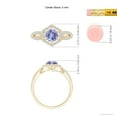 thumbnail image 5 of ANGARA Natural Tanzanite Split Shank Ring with Diamond Hexagon Halo in 14K Yellow Gold for Women (Size-5mm) | December Birthstone, Anniversary, Jewelry Gift for Women | Natural Tanzanite Ring, 5 of 10