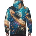 thumbnail image 7 of Rateoe Colorful Planet Universe Pattern Mens Hoodie, Pullover Hooded Sweatshirt, Kangaroo Pocket Hoodie Ideal for Daily Wear, Travel and Home-3X-Large, 7 of 7