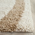 thumbnail image 2 of SAFAVIEH Florida Ellen Abstract Shag Runner Rug, Cream/Dark Brown, 2'3" x 11', 2 of 5