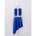 thumbnail image 5 of DPOIS Girl's Sleeveless Praise Dance Dress Worship Costume Blue 16, 5 of 7
