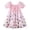Pink, variant on FLMEI Summer Toddler Kids Girl Casual Dress Bubble Sleeve Printed Dresses Three Colours Fashion Sundress 1-7T