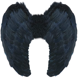 thumbnail image 1 of Black angel feather wings suitable for Halloween dress up with glitter WD.WDQZL Hogar, 1 of 1