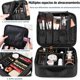 thumbnail image 3 of Estuche de Maquillaje de Viaje 3 Capas - Con Espejo, 41x30x13cm Profesional Bolsa de Cosmético con Divisor Ajustable, Gran Capacidad Organizador de Maquillaje Impermeable, 3 of 9