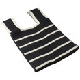 thumbnail image 4 of Student Wide Stripe Reusable Knot Wrist Bag Knit Handbag Shopping Bags Plaid Tote Bag YELLOW, 4 of 8