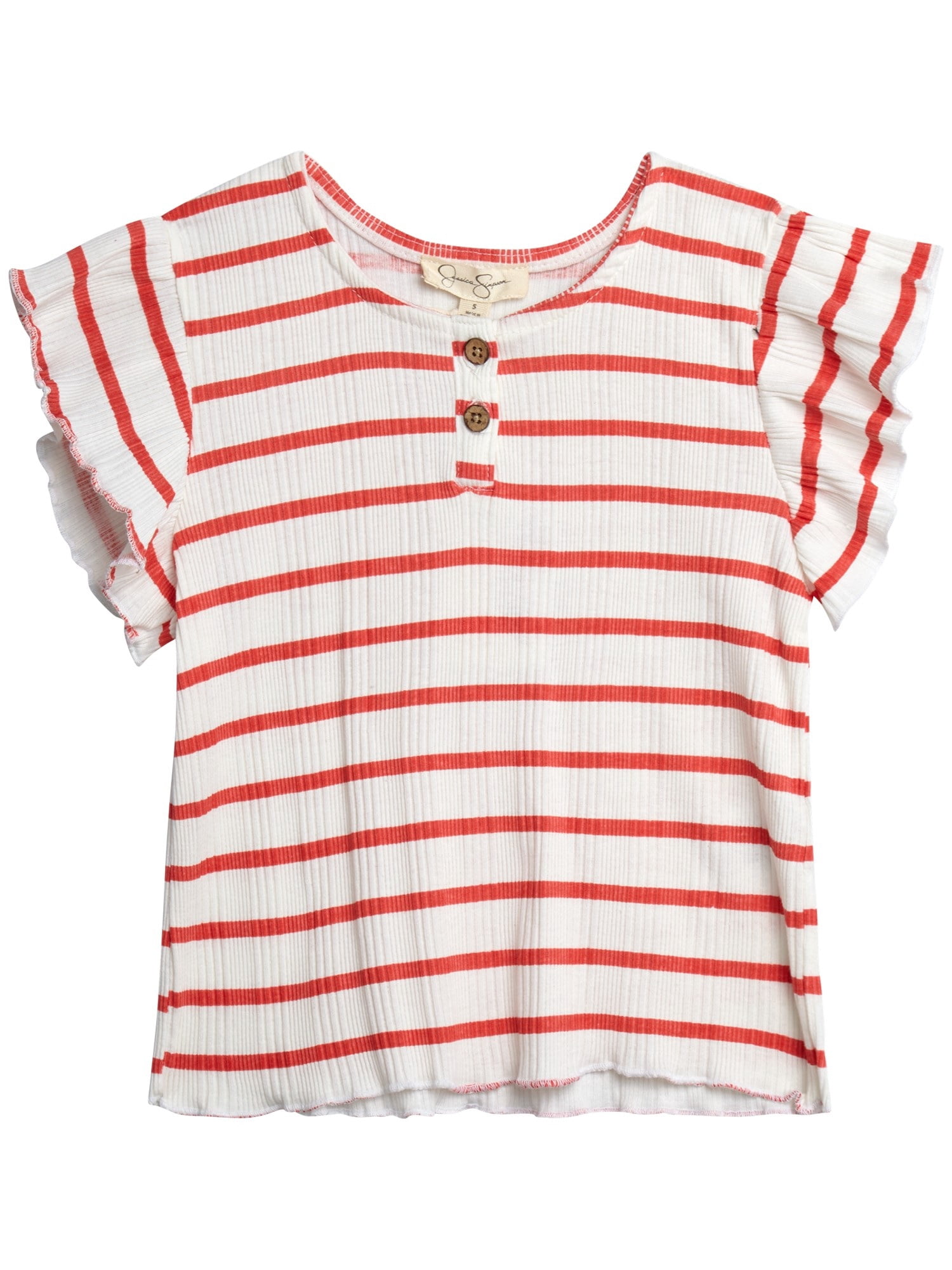 Jessica Simpson Girls' Flutter Tee and Jeans Set, 2-Piece, Sizes 4-12