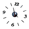 thumbnail image 4 of Reloj de acrílico de bricolaje, superficie de espejo, decoración de reloj decorativa de pared para sala de estar, dormitorio - negro Scienceny HA3328-02B, 4 of 6