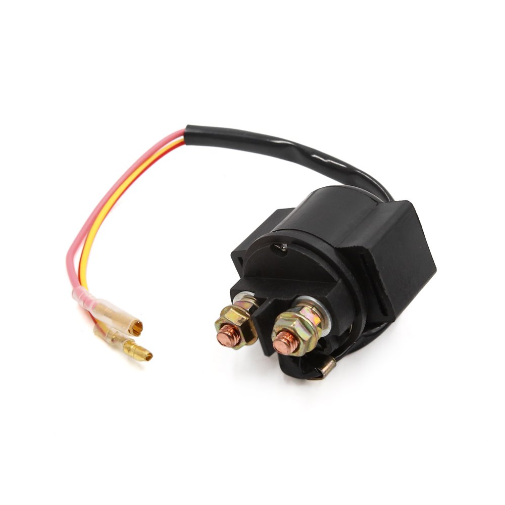 Black 2 Wire Motorcycle Scooter Engine Starter Relay Solenoid for CG125