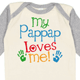 thumbnail image 4 of Inktastic My Pappap Loves Me Gift Boys or Girls Long Sleeve Baby Bodysuit, 4 of 5