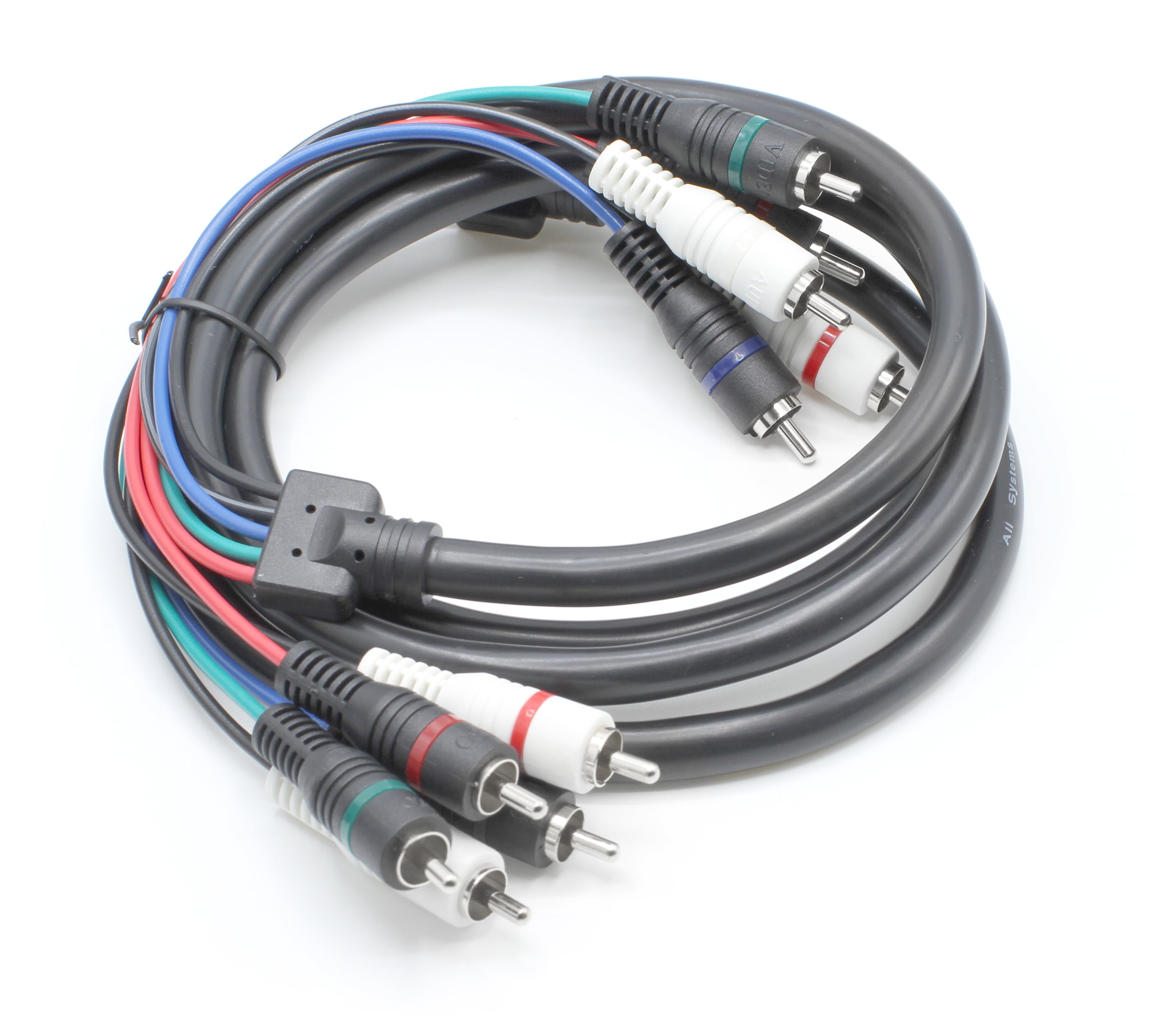 3Video+2Audio Component Video cable  25FT 5RCA M/M 