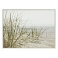 thumbnail image 3 of Kate and Laurel Sylvie Calming Beach Grass Framed Canvas Wall Art by The Creative Bunch Studio, 31.5x41.5 White, Coastal Grassy Beach Landscape Art for Wall, 3 of 7