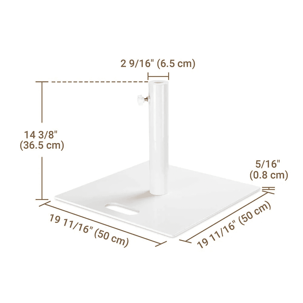 Outdoor Umbrella Stand Steel Parasol Base 34Lb (D2 3/8")