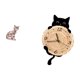 thumbnail image 5 of Figura de escritorio,Estatua de gato en estante,escritorio,oficina,decoración del hogar,Reloj de pared,Reloj de pared decorativo para baño o dormitorio,Reloj de pared para gatos, 5 of 8