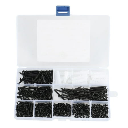

420 Pieces of Black M3 Flat Head Screw Fastener Kit Stainless Steel