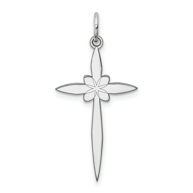 Pendentif Croix en Argent Sterling 925 Conçu au Laser
