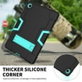 thumbnail image 5 of Decase Cute Tablet Case for Samsung Galaxy Tab A8 10.5 2022 tablet SM-X200/X205, Rugged 3 Layer Protection Shockproof Tablet Cover with Built-in Stand,Black+Mint, 5 of 8
