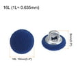 thumbnail image 2 of Uxcell 20pcs 16L Fabric Cloth Covered Button 10mm Metal Shank Round Sewing Buttons for Suits Dress Blouses, Deep Blue, 2 of 5