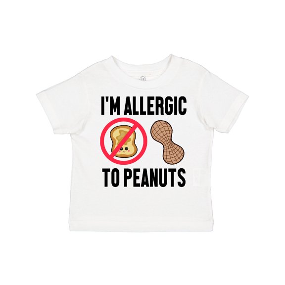 Inktastic Im Allergic to Peanuts Food Allergy Awareness Boys or Girls Toddler T-Shirt