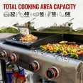 thumbnail image 5 of Royal Gourmet GD403 4-Burner Portable Flat Top Gas Grill and Griddle Combo Grill with Folding Legs, 5 of 9
