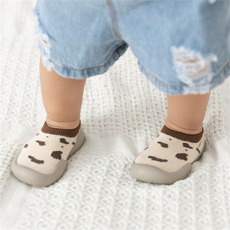 

TOWED22 Baby Sneaker Boys Girls Animal Cartoon Socks Shoes Toddler WarmThe Floor Socks Non Slip Prewalker Shoes A