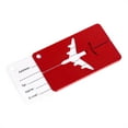 thumbnail image 3 of Baggage Tag 2PCS New Aluminium Travel Luggage Baggage Tag Suitcase Identity Address Name LabelsRed, 3 of 7