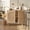 Natural, variant on Homy Casa Accent Cabinet, 2-Door Rattan Storage Cabinet with Shelves, Black