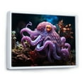 thumbnail image 2 of Designart "violet Octopus Mystical Encounter" Animals Floater Framed Canvas Art Print, 2 of 7