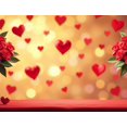thumbnail image 4 of Valentine's Day Romantic Backdrop Banner with Roses and Hearts for Party Supplies Wedding Decorations Photography Background Props, 4 of 4