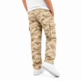 thumbnail image 5 of Curuila Kids Boys Cargo Pants Elastic Waist Camouflage Print Straight Leg Pants For Boys Everyday Wear Casual Soft Joggers Trousers Size 5-6 Years, 5 of 5