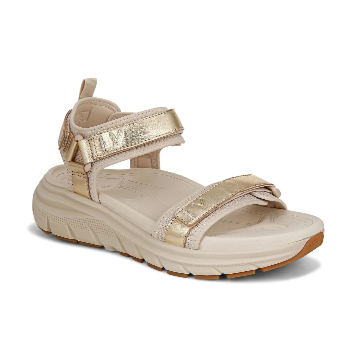 Vionic Walk Max Wanderer Sandals Parchment Gold