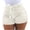 White, variant on Ashirexll Women's Shorts, Summer Shorts for Women, European Casual Elastic Washed Denim Pants Summer Casual
