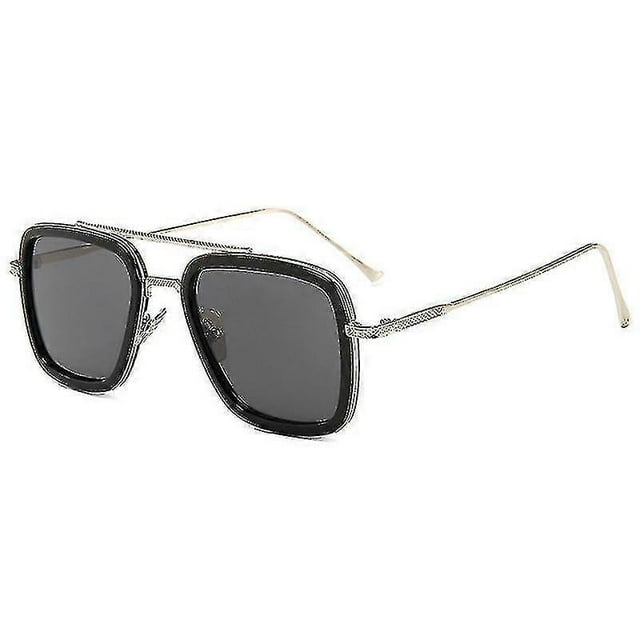 Square Metal Sunglasses Glasses Women Men