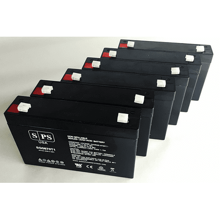 SPS Brand 6V 7 Ah Replacement Battery for Bigfoot Monster Jeep KL40007BF (6 Pack)