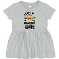 thumbnail image 3 of Inktastic Monkey I Love Hanging out with My Auntie Girls Baby Dress, 3 of 5