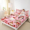 thumbnail image 4 of Manfei Merry Christmas Twin Sheet Sets,Snowman Bear Deer Twin Fitted Sheet,Cartoon Santa Claus Flat Sheet For Teens,Super Cozy Room Decor,3pcs, 4 of 7