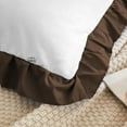 thumbnail image 3 of Ayanshi Bedding Dual Tone Ruffle Pillow Shams Set of 2, 26X26 - Ruffled Design Pillow Covers 26X26 Soft & Smooth - Decorative Pillow Cases 26X26 - (White-Brown), 3 of 7