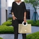 thumbnail image 5 of Traje De Verano De 2 Piezas Algodón Cami Top Pantalones Cuello redondo Mujeres Loose Fit Ropa diaria (Negro M) Cgtredaw para Mujer Negro T L, 5 of 6