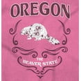 thumbnail image 2 of Cute Oregon Floral Beaver Symbol Women's Plus Size Graphic Tee Brisco Brands 2X, 2 of 3