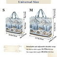 thumbnail image 2 of FORMRS Womens Corduroy Tote Bag Crossbody Shoulder Handbag with Pocket, Winter Village, 2 of 7